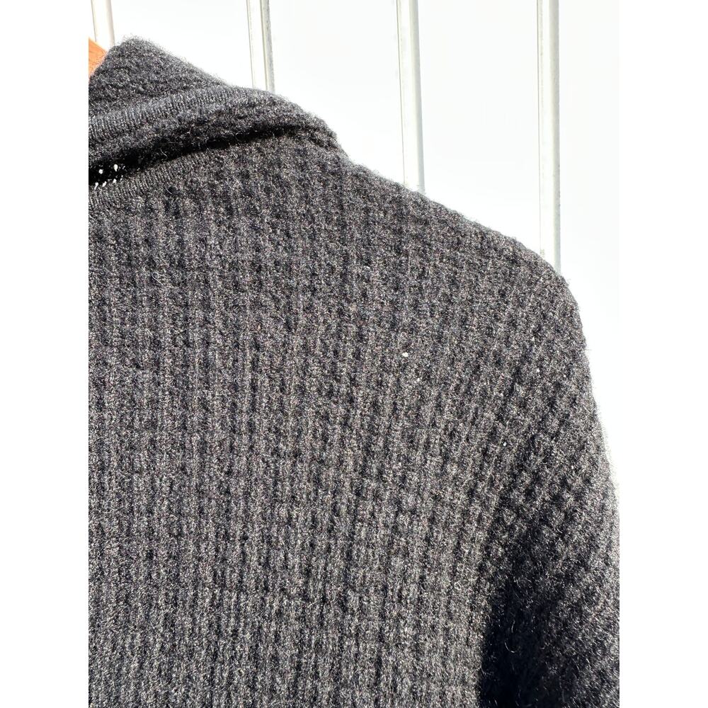 Alo Yoga Cashmere Plush Waffle Full Zip Hoodie Black Size Small $348 EUC Crop - Picture 14 of 16